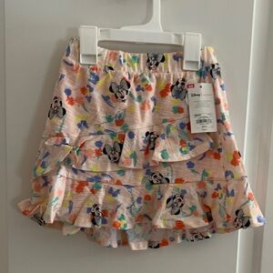 NWT Disney Minnie Mouse Floral Mini Skirt with Shorts underneath